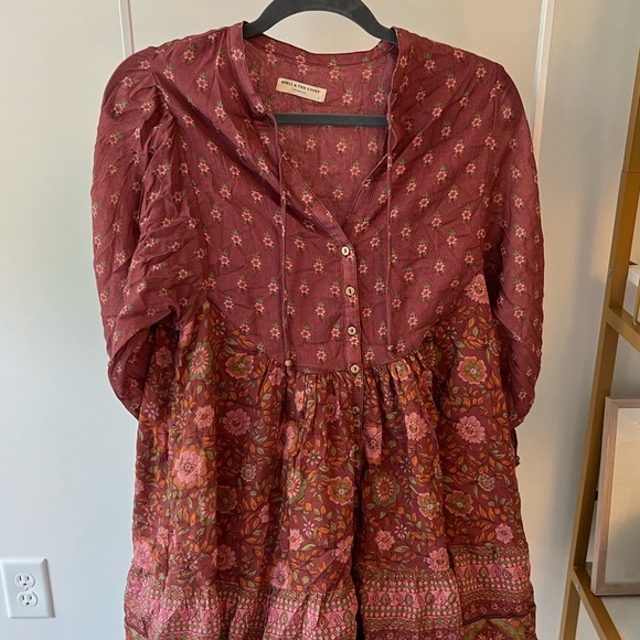 Spell & The Gypsy Collective Utopia Tunic Mini Dress in Berry Size Small - Picture 8 of 11